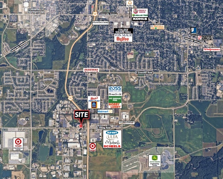 225 Viking Rd, Cedar Falls, IA for sale - Aerial - Image 2 of 4