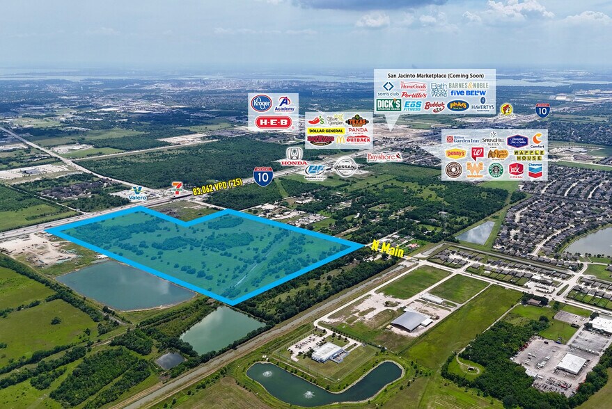7122 N Main St, Baytown, TX à louer - Aérien - Image 2 de 6