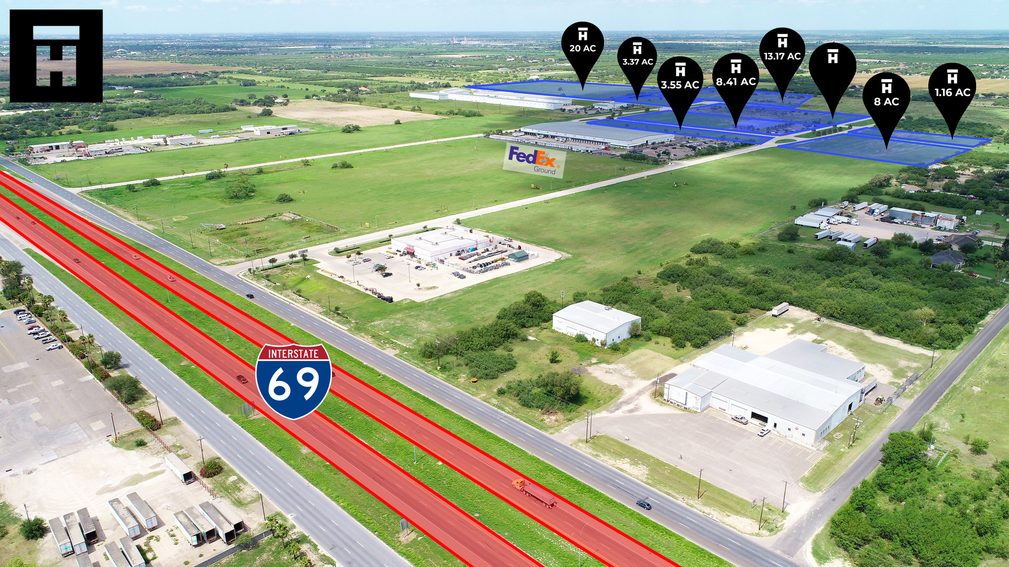 Edinburg North Industrial Park - Portfolio Of Land, Edinburg, TX for sale Primary Photo- Image 1 of 1