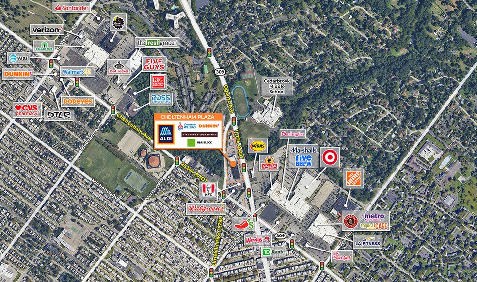 8100-8499 Limekiln Pike, Wyncote, PA à louer - Photo du bâtiment - Image 3 de 6