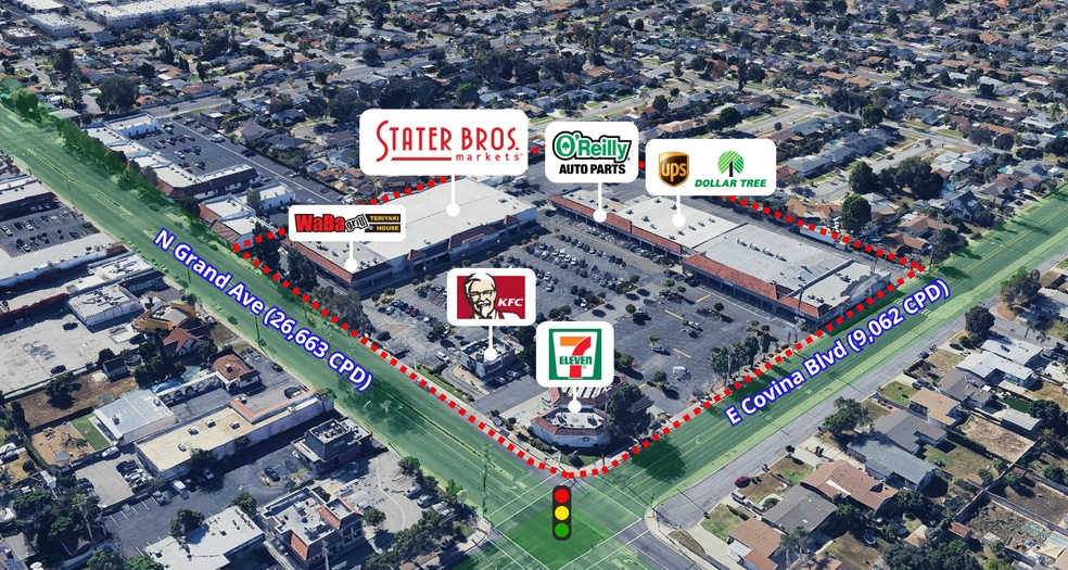 1001-1075 N Grand Ave, Covina, CA for lease - Aerial - Image 1 of 3