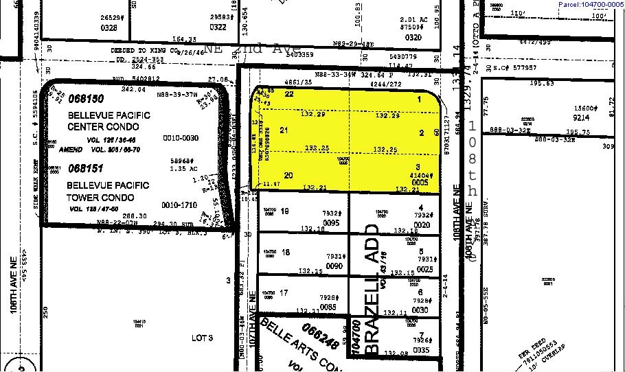 155 108th Ave NE, Bellevue, WA for lease - Plat Map - Image 2 of 12