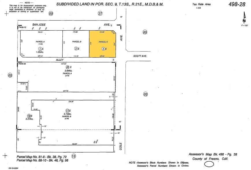 1050 San Jose Ave, Clovis, CA for lease - Plat Map - Image 2 of 4