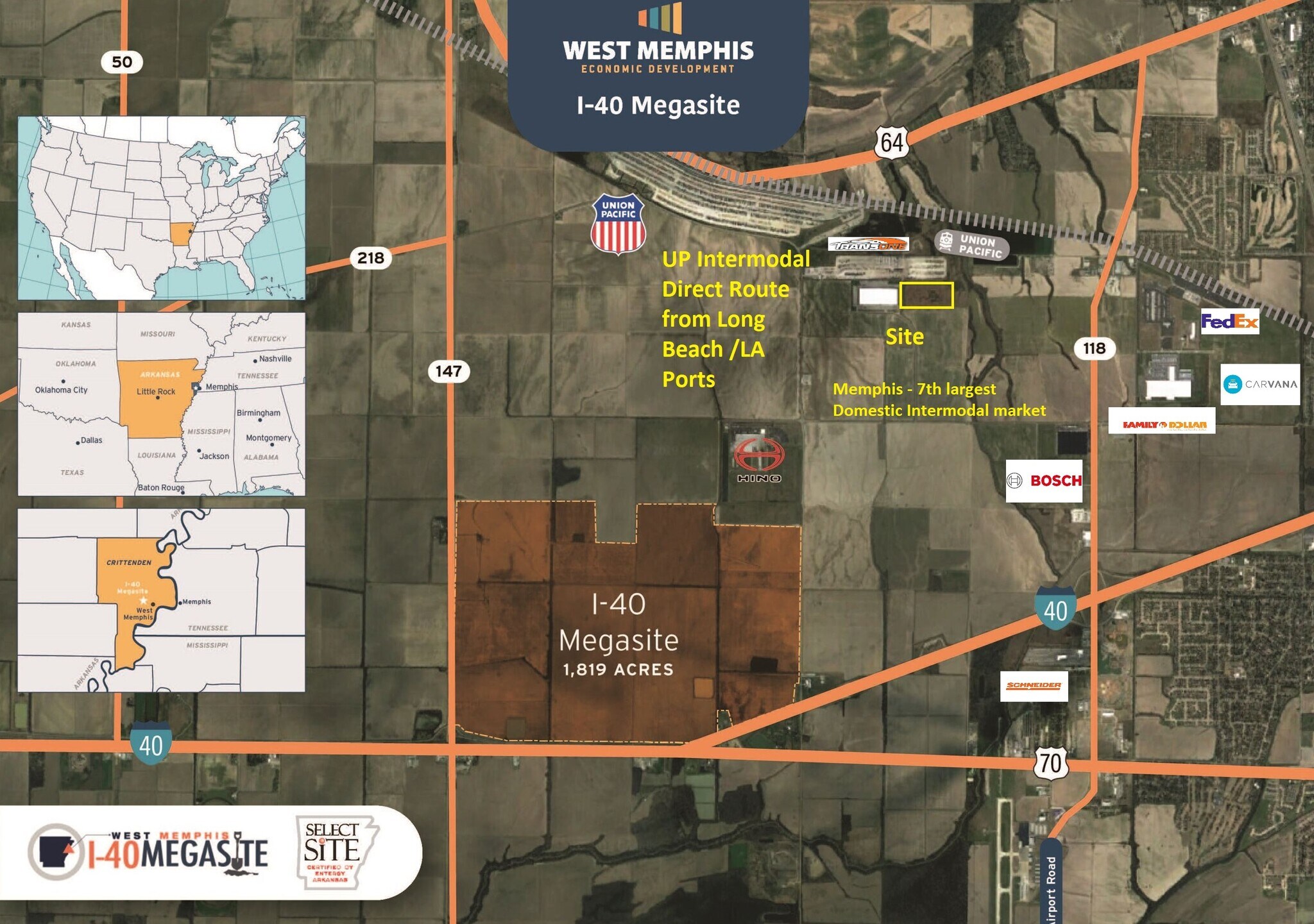 3251 Infinity, West Memphis, AR for sale Site Plan- Image 1 of 3