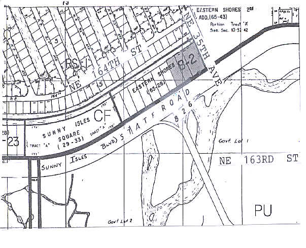 3405-3495 NE 163rd St, North Miami Beach, FL for lease - Plat Map - Image 2 of 12