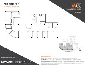 100 Pringle Ave, Walnut Creek, CA à louer Plan d’étage- Image 1 de 1