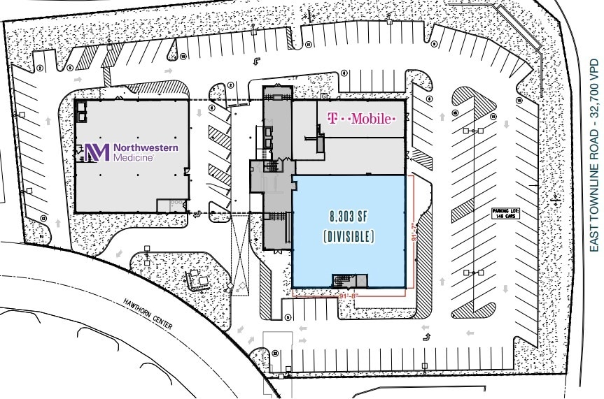 850-870 N Milwaukee Ave, Vernon Hills, IL for lease Floor Plan- Image 1 of 1