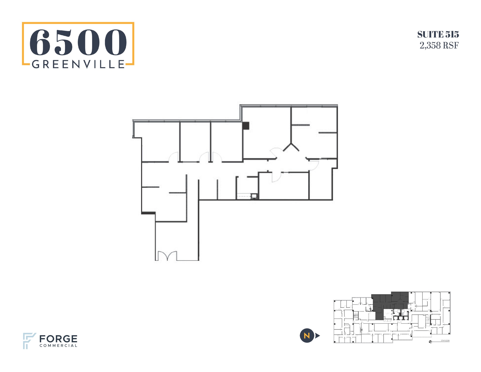 6500 Greenville Ave, Dallas, TX à louer Plan d’étage- Image 1 de 1