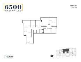 6500 Greenville Ave, Dallas, TX à louer Plan d’étage- Image 1 de 1