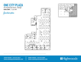 421 Fayetteville St, Raleigh, NC à louer Plan d  tage- Image 1 de 2