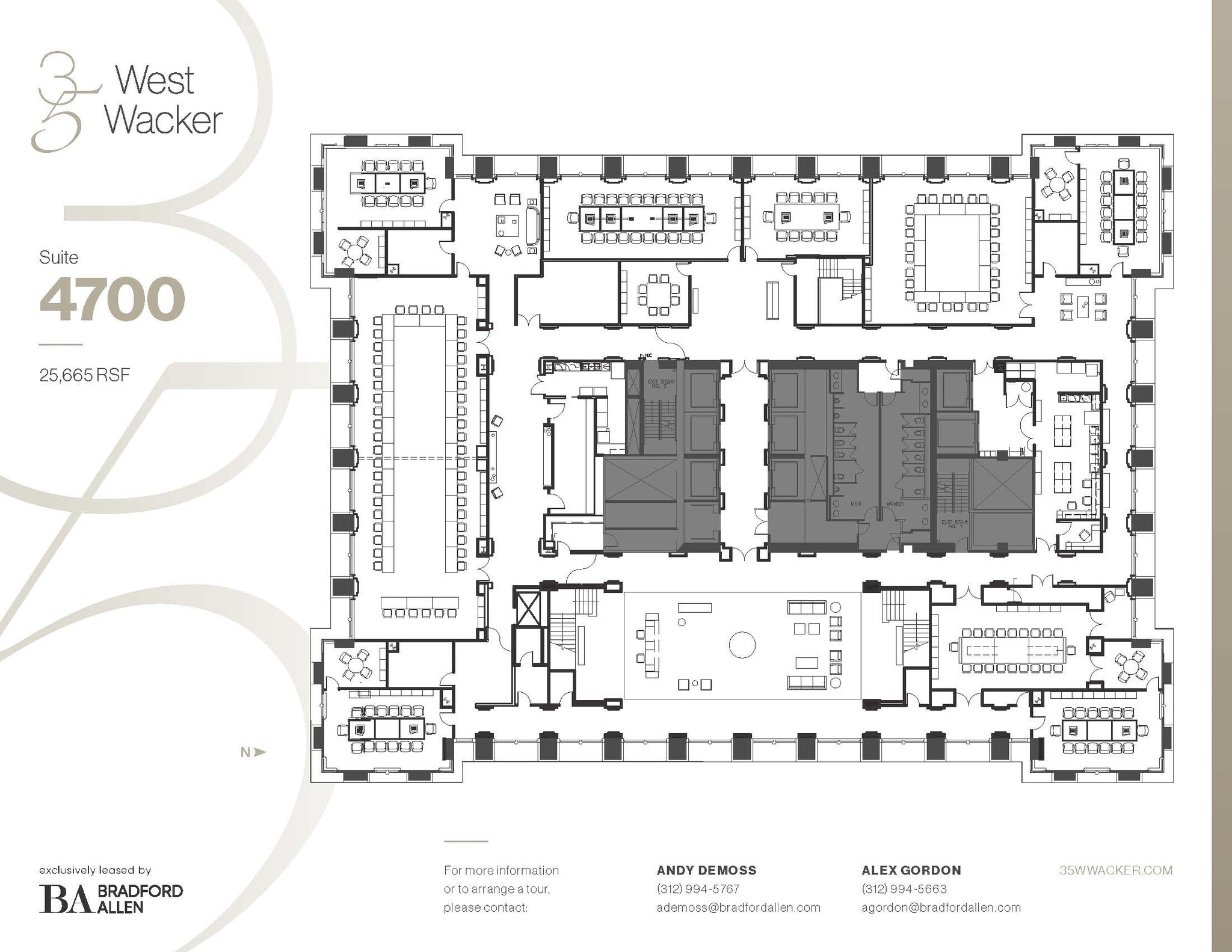 35 W Wacker Dr, Chicago, IL à louer Plan d’étage- Image 1 de 9