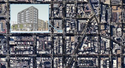 2002 11th St NW, Washington, DC - AÉRIEN  Vue de la carte