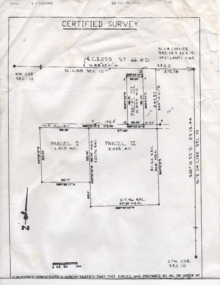 985 E Cross St, Ypsilanti, MI for sale Plat Map- Image 1 of 8
