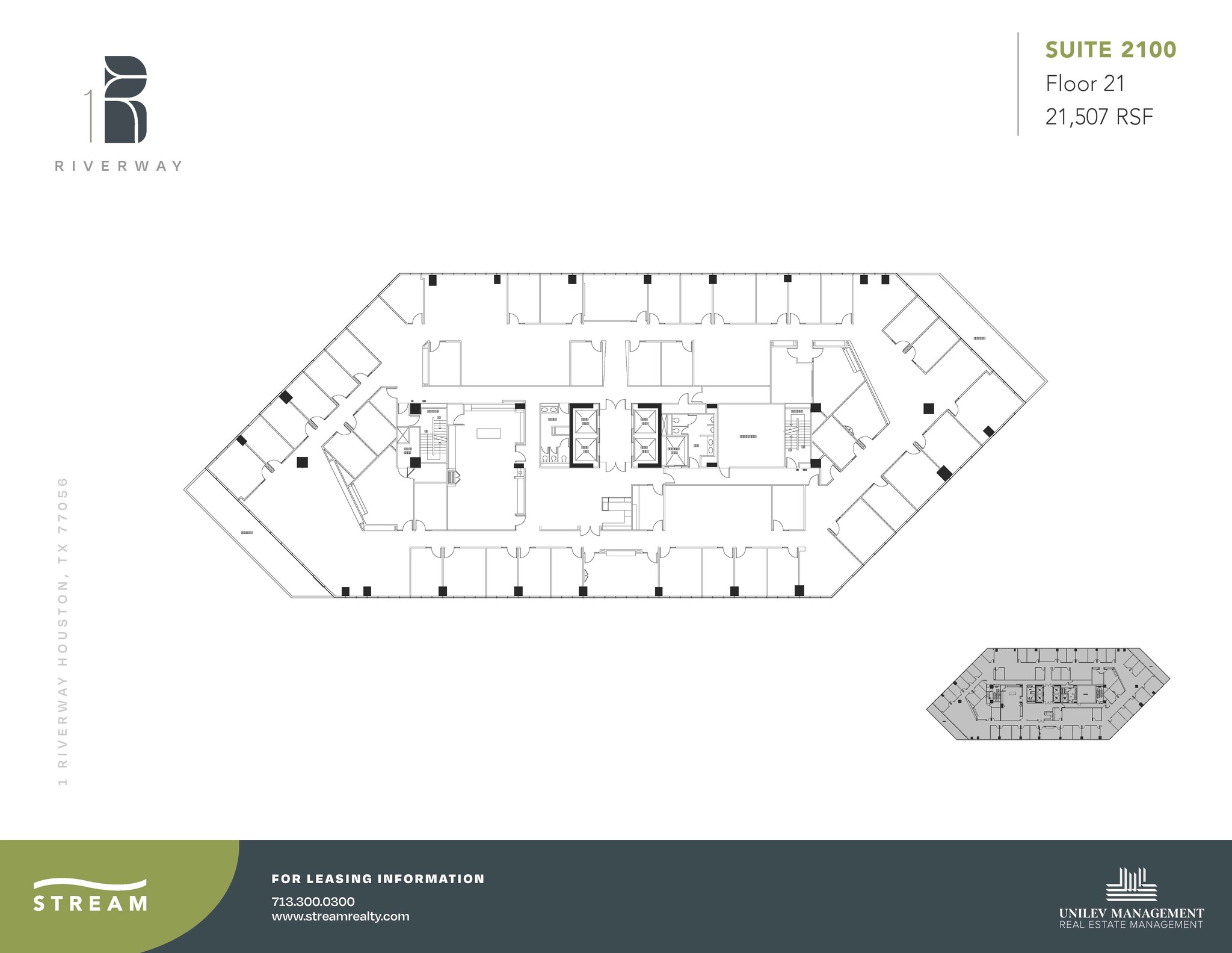 1 Riverway, Houston, TX à louer Plan d  tage- Image 1 de 1