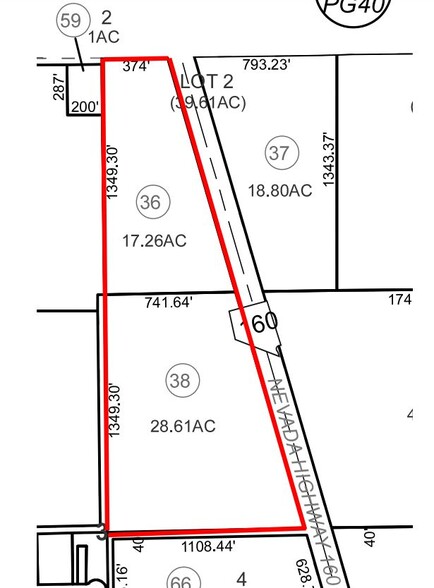 1870 N Nevada Highway 160, Pahrump, NV à vendre - Plan cadastral - Image 3 de 3