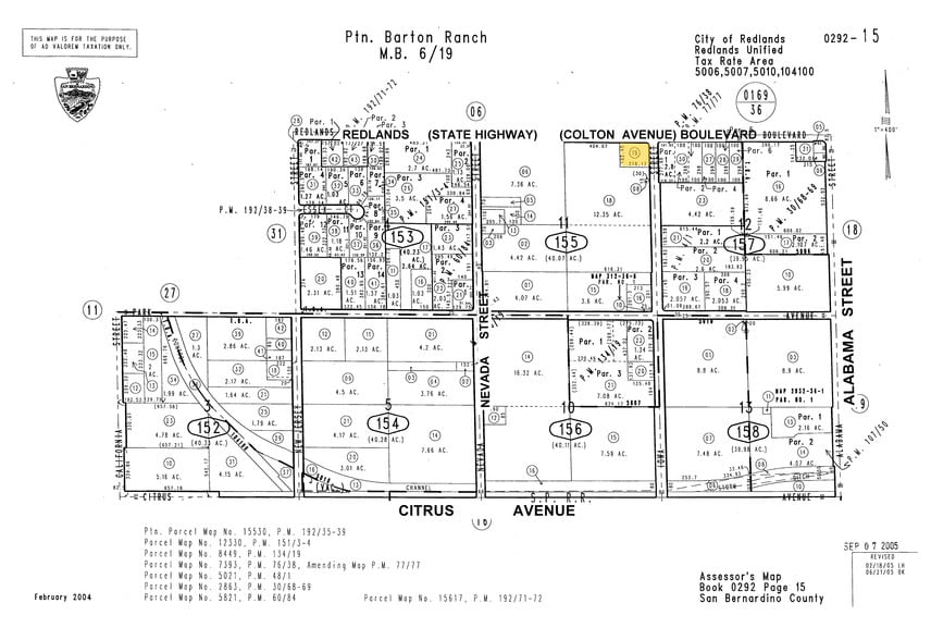 1715 W Redlands Blvd, Redlands, CA for lease - Plat Map - Image 2 of 22