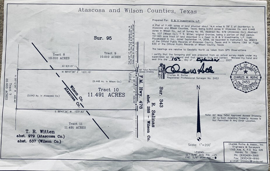 Fm Highway 478, Pleasanton, TX à vendre - Plan cadastral - Image 3 de 5