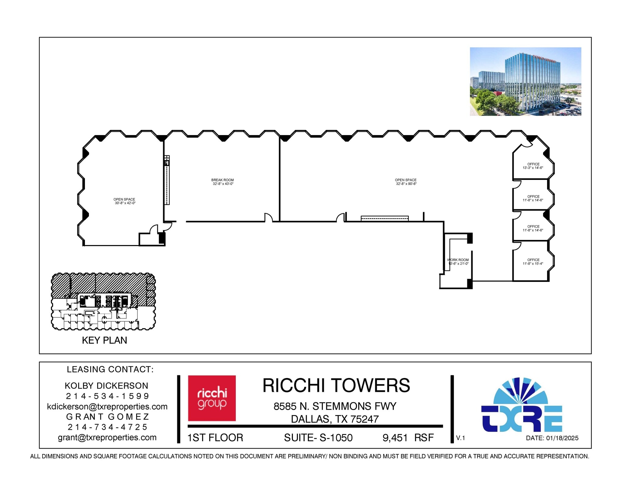 8585 N Stemmons Fwy, Dallas, TX for lease Floor Plan- Image 1 of 1