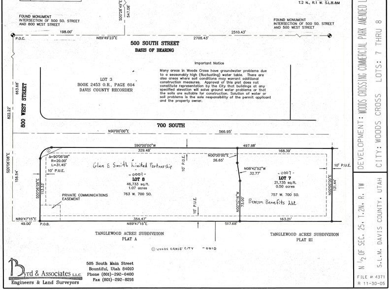 763 W 700 S, Woods Cross, UT for sale - Plat Map - Image 3 of 5