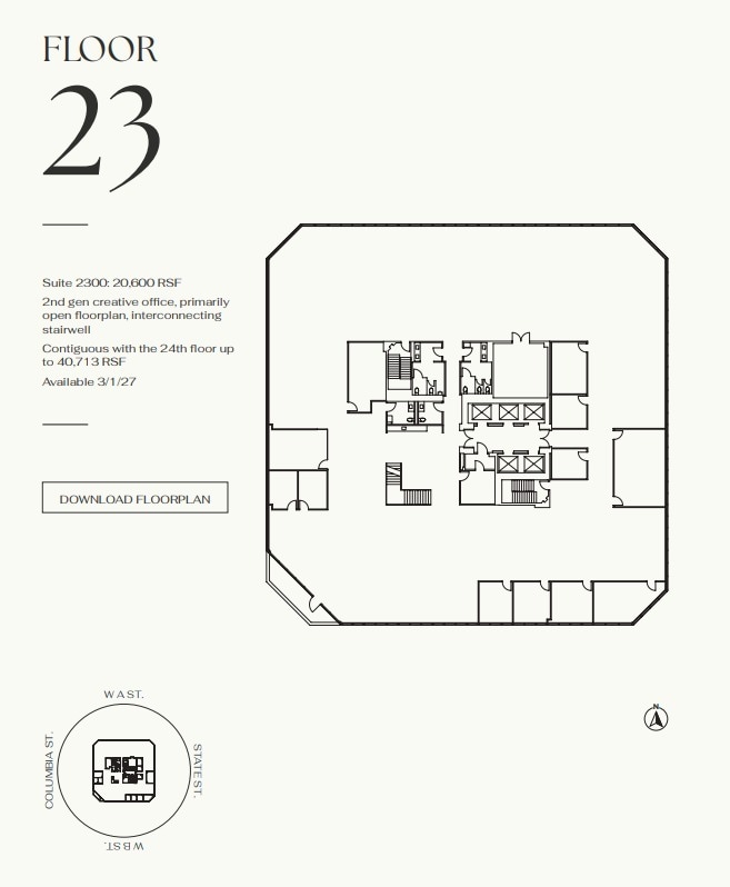 401 W A St, San Diego, CA à louer Plan d’étage- Image 1 de 1