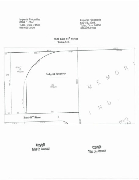 8531 E 44th St, Tulsa, OK à louer - Plan cadastral - Image 2 de 3