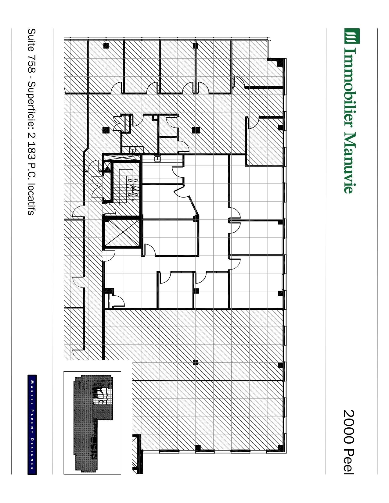 2000 Rue Peel, Montréal, QC à louer Plan d’étage- Image 1 de 1