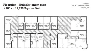 52-78 E Santa Clara St, San Jose, CA à louer Plan d’étage- Image 1 de 1