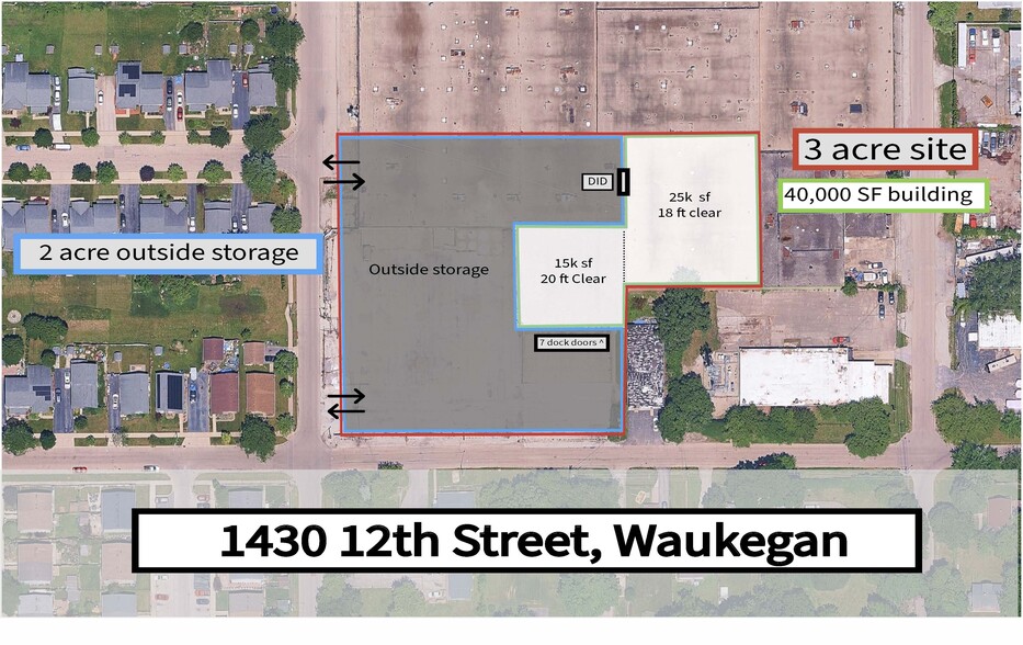 1430 12th St, Waukegan, IL for lease - Site Plan - Image 1 of 1