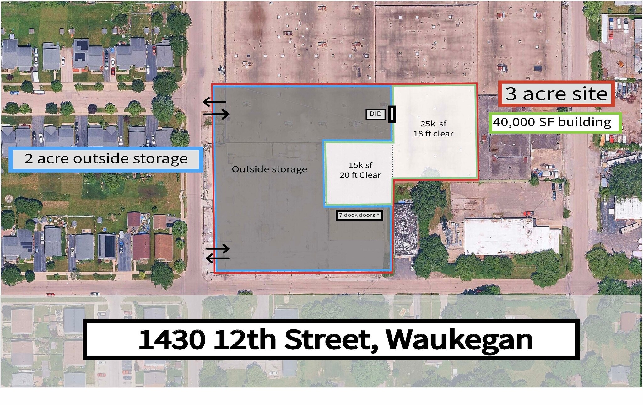 1430 12th St, Waukegan, IL à louer Plan de site- Image 1 de 2