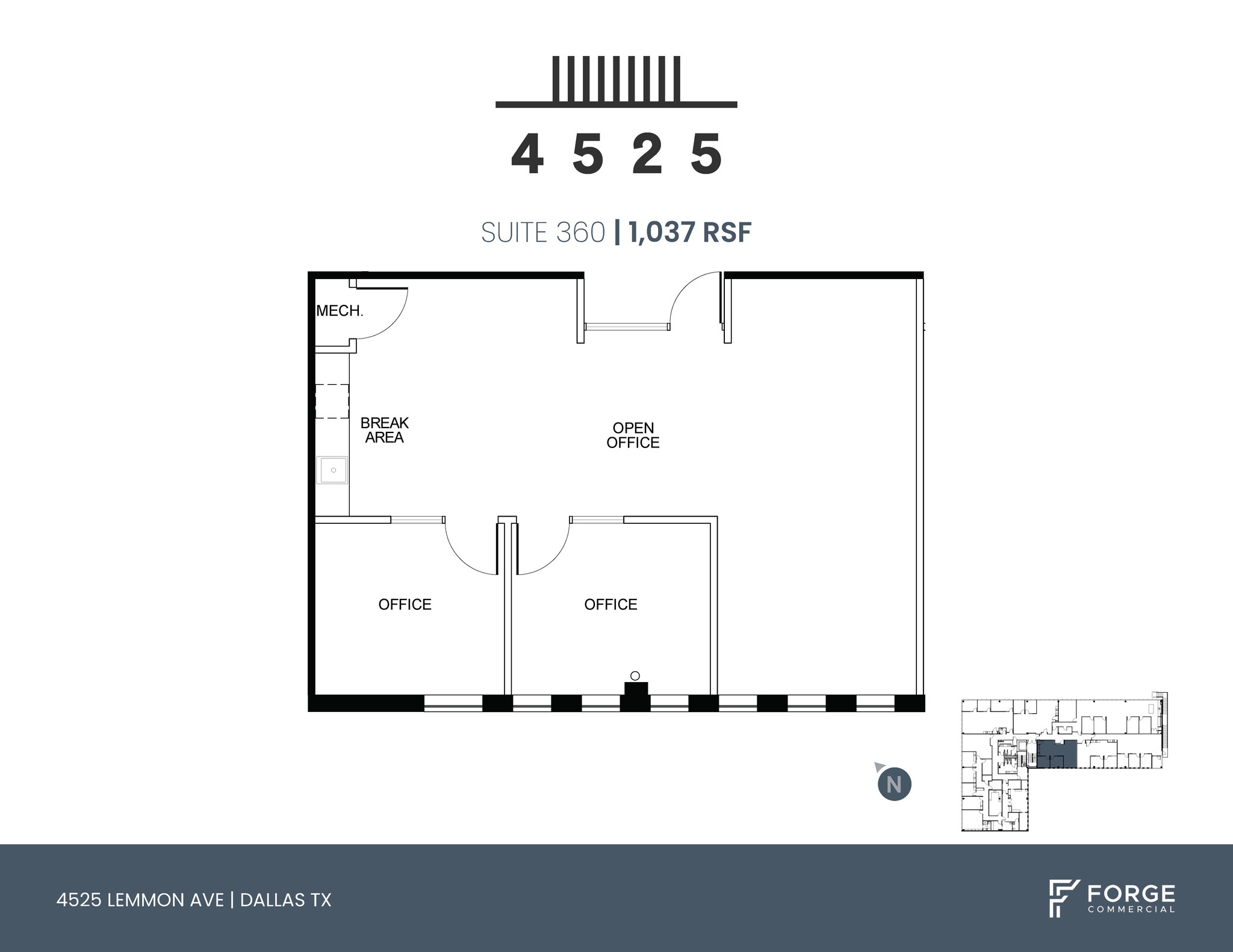 4525 Lemmon Ave, Dallas, TX for lease Floor Plan- Image 1 of 4