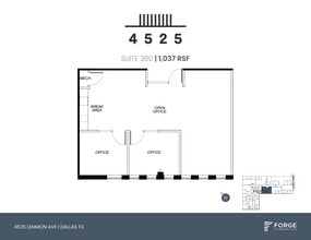 4525 Lemmon Ave, Dallas, TX for lease Floor Plan- Image 1 of 4