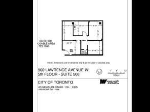 960 Lawrence Ave W, Toronto, ON à louer Plan de site- Image 1 de 1