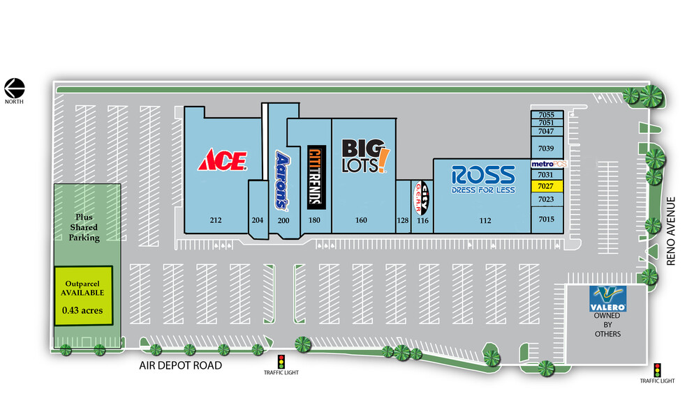 7015 E Reno Ave, Midwest City, OK à louer - Plan de site - Image 2 de 2