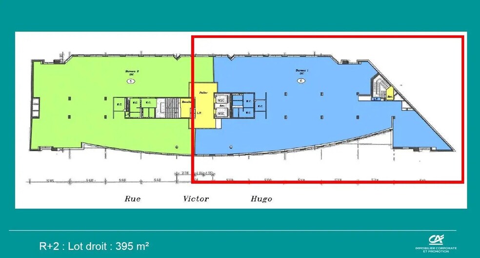 Office in Levallois-Perret for lease - Floor Plan - Image 3 of 7