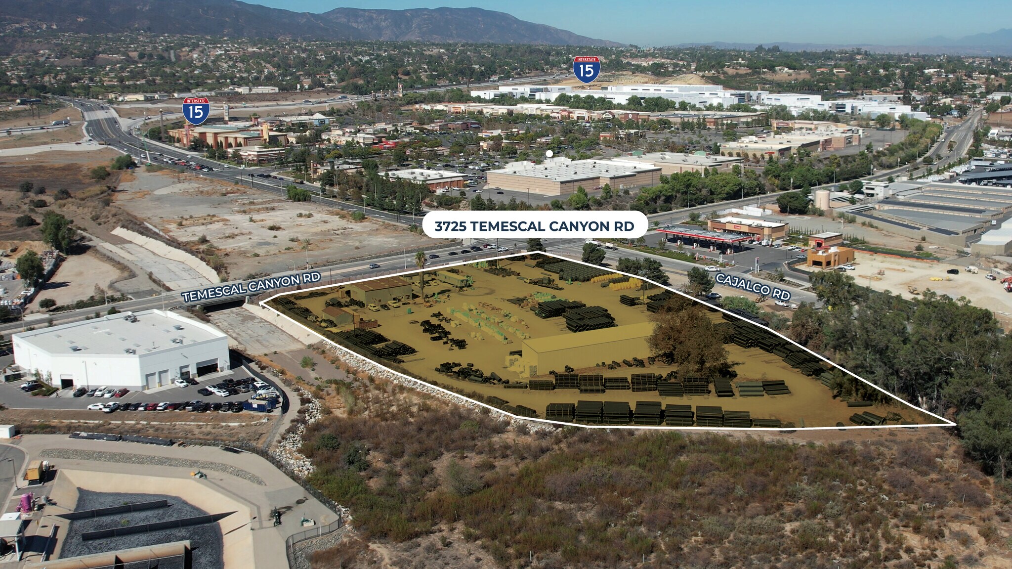 3725 Temescal Canyon Rd, Corona, CA à vendre Aérien- Image 1 de 3