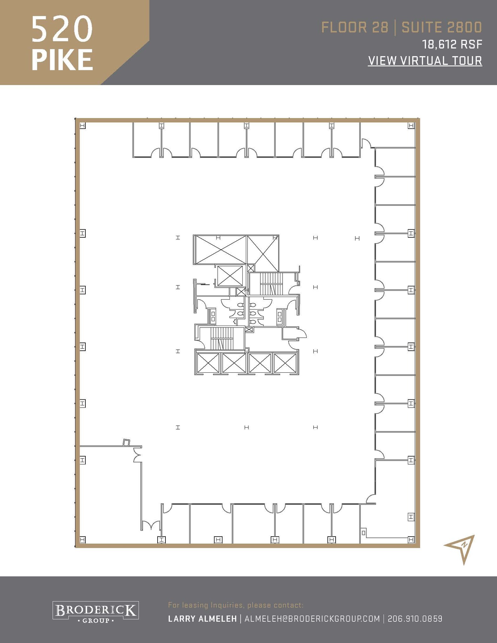 520 Pike St, Seattle, WA à louer Plan d’étage- Image 1 de 1