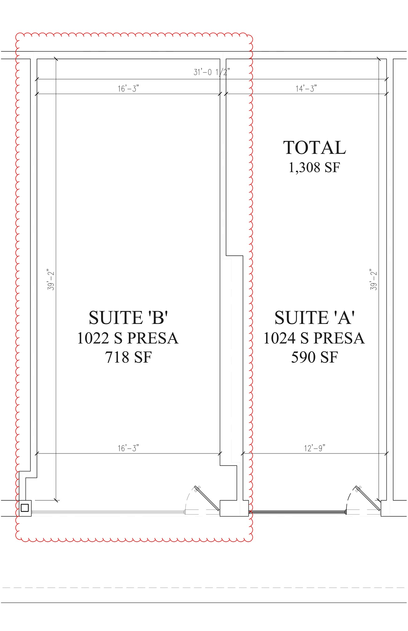 1012-1032 S Presa St, San Antonio, TX for lease Site Plan- Image 1 of 1