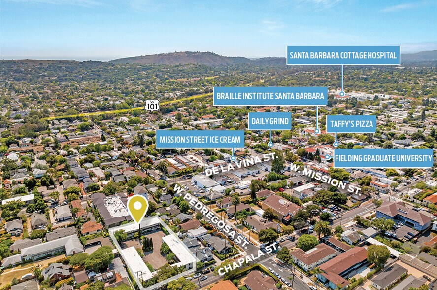 1825 Chapala St, Santa Barbara, CA à vendre - Aérien - Image 2 de 20