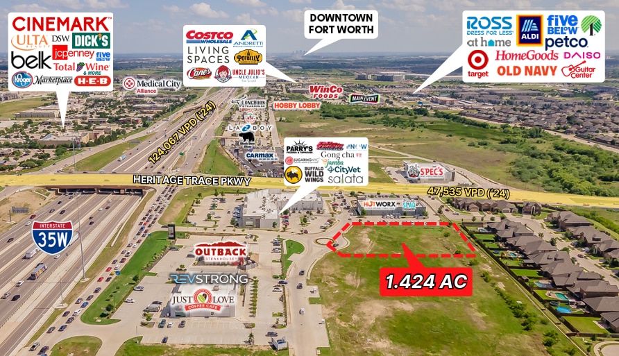 NWC I-35W & Heritage Trace Pwky, Fort Worth, TX for sale Building Photo- Image 1 of 5