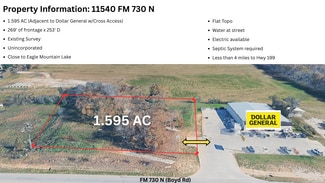 Plus de détails pour 11540 FM 730 N, Azle, TX - Terrain à vendre