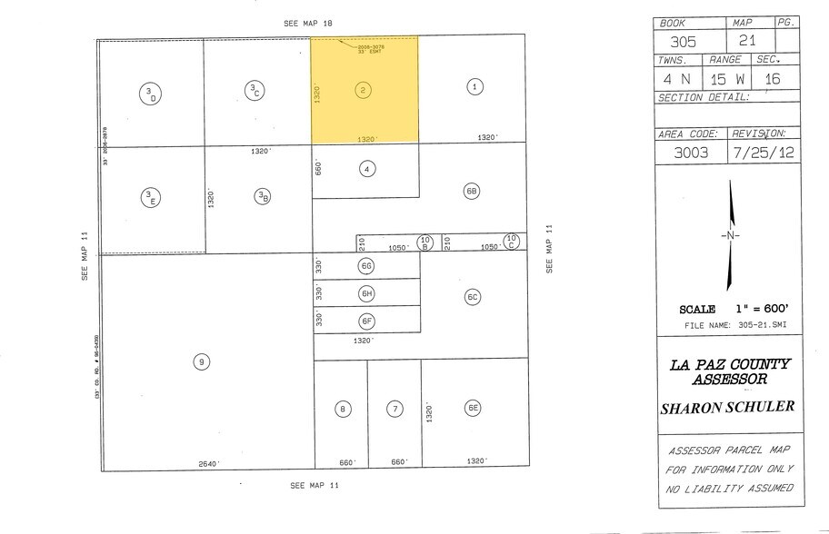 US-60 & McVay Rd, Bouse, AZ à vendre - Plan cadastral - Image 2 de 2