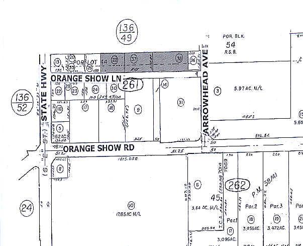 320-396 Orange Show Ln, San Bernardino, CA for lease - Plat Map - Image 2 of 7