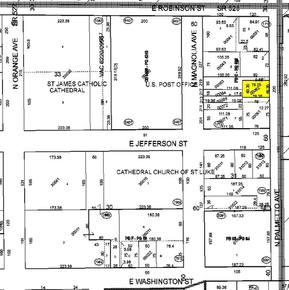 220 N Palmetto Ave, Orlando, FL à louer - Plan cadastral - Image 3 de 7