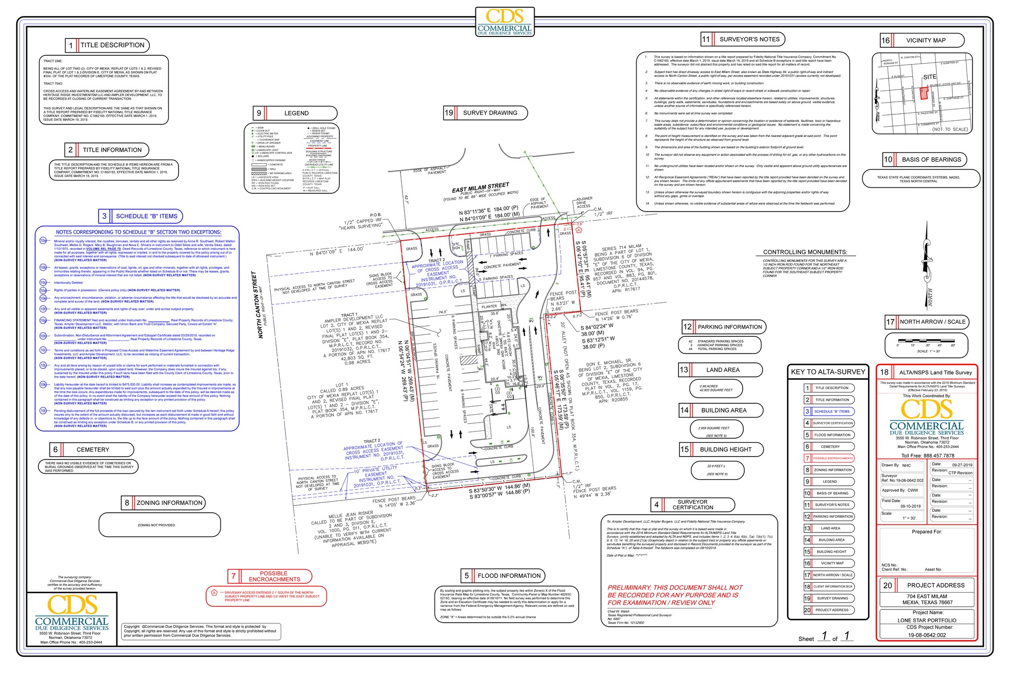 708 Milam, Mexia, TX à louer Plan de site- Image 1 de 1