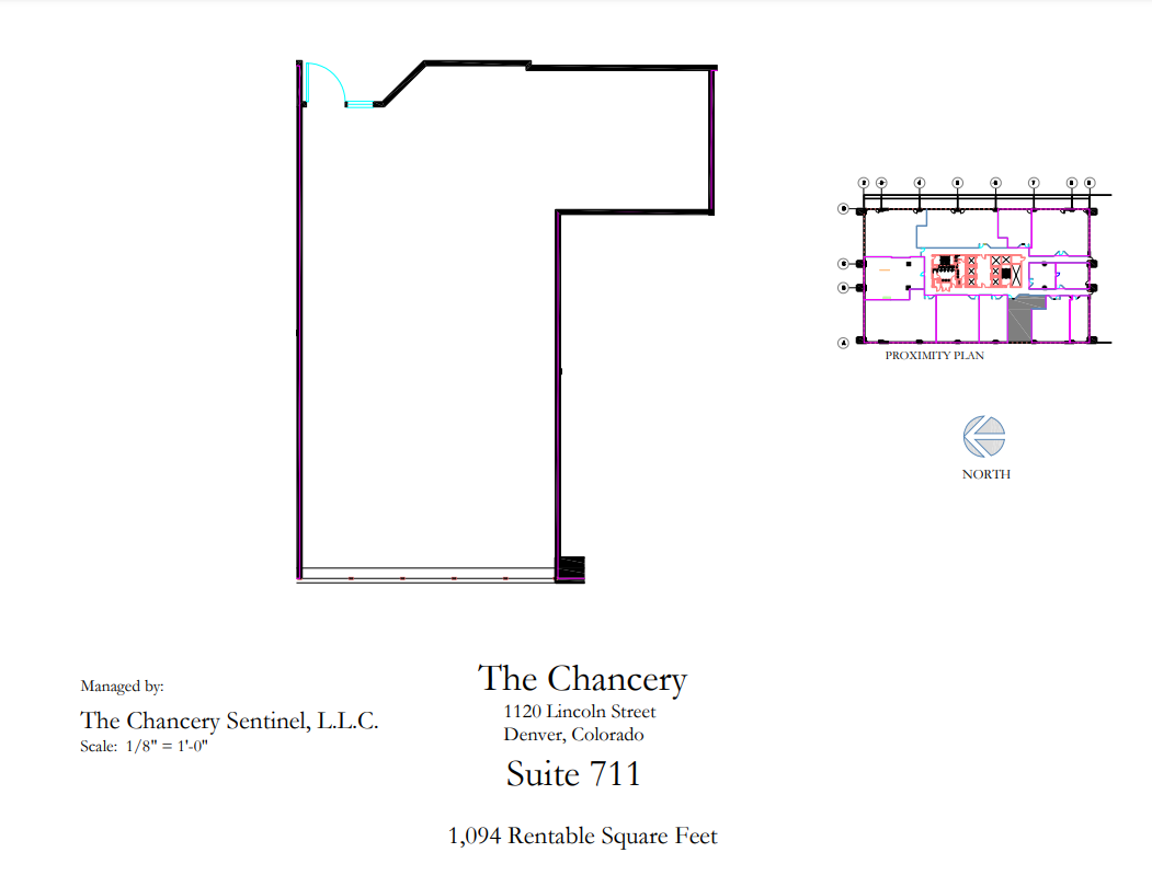 1120 Lincoln St, Denver, CO à louer Plan d  tage- Image 1 de 1