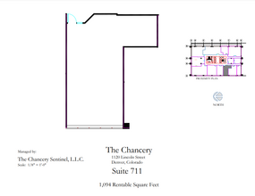 1120 Lincoln St, Denver, CO à louer Plan d  tage- Image 1 de 1