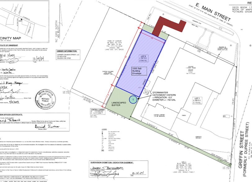 124 Main St, Garner, NC à vendre - Plan de site - Image 1 de 2