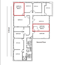 1005 A St, San Rafael, CA à louer Plan d’étage- Image 2 de 2