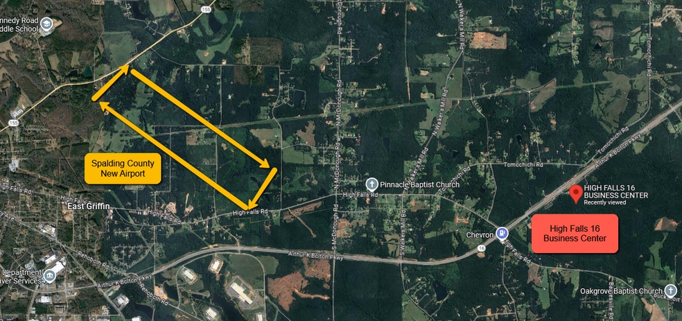 3853 High Falls Rd, Griffin, GA à vendre - Aérien - Image 2 de 4