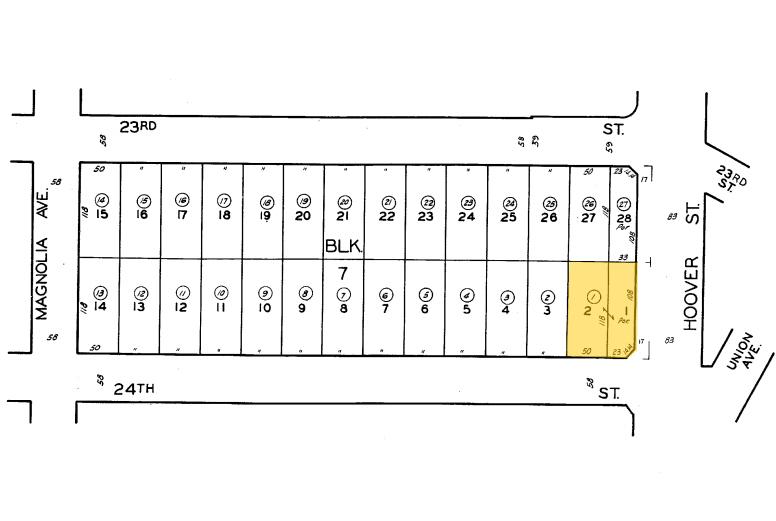 2323 S Hoover St, Los Angeles, CA for lease - Plat Map - Image 2 of 8